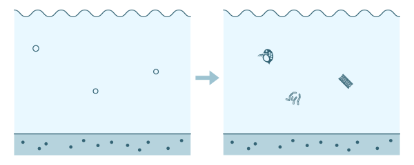海中のイラスト
